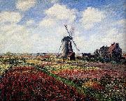 Claude Monet, Tulip Fields With The Rijnsburg Windmill